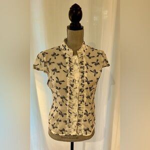🎀 Bettie Page Bow Blouse 🎀 Medium